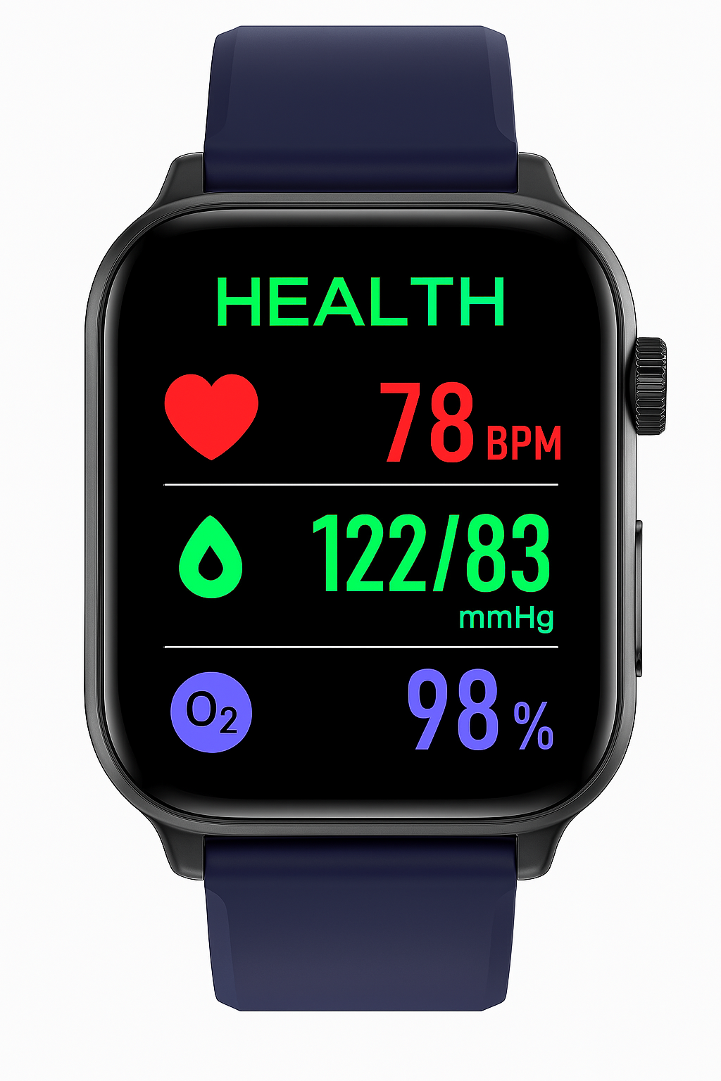 HealthPro Smartwatch – ECG, Blood Pressure & Heart Rate Monitoring for iOS & Android
