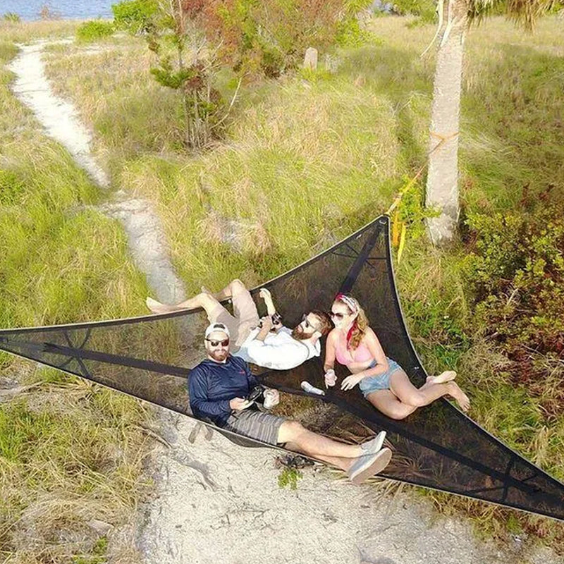 Multi-Person Camping Hammock 3-Point Tree Hanging Tent