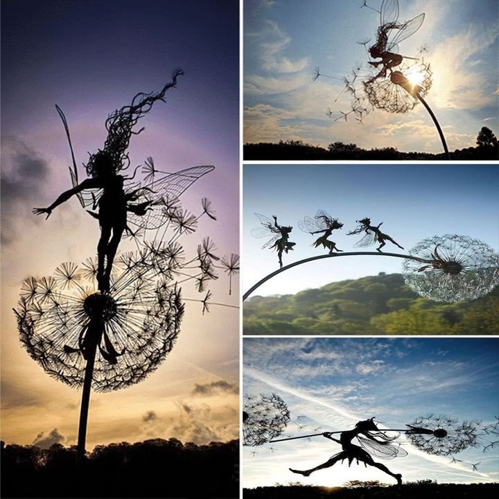 Fairy Metal Garden Stake Decoration – Handmade Weather-Resistant Outdoor Ornament