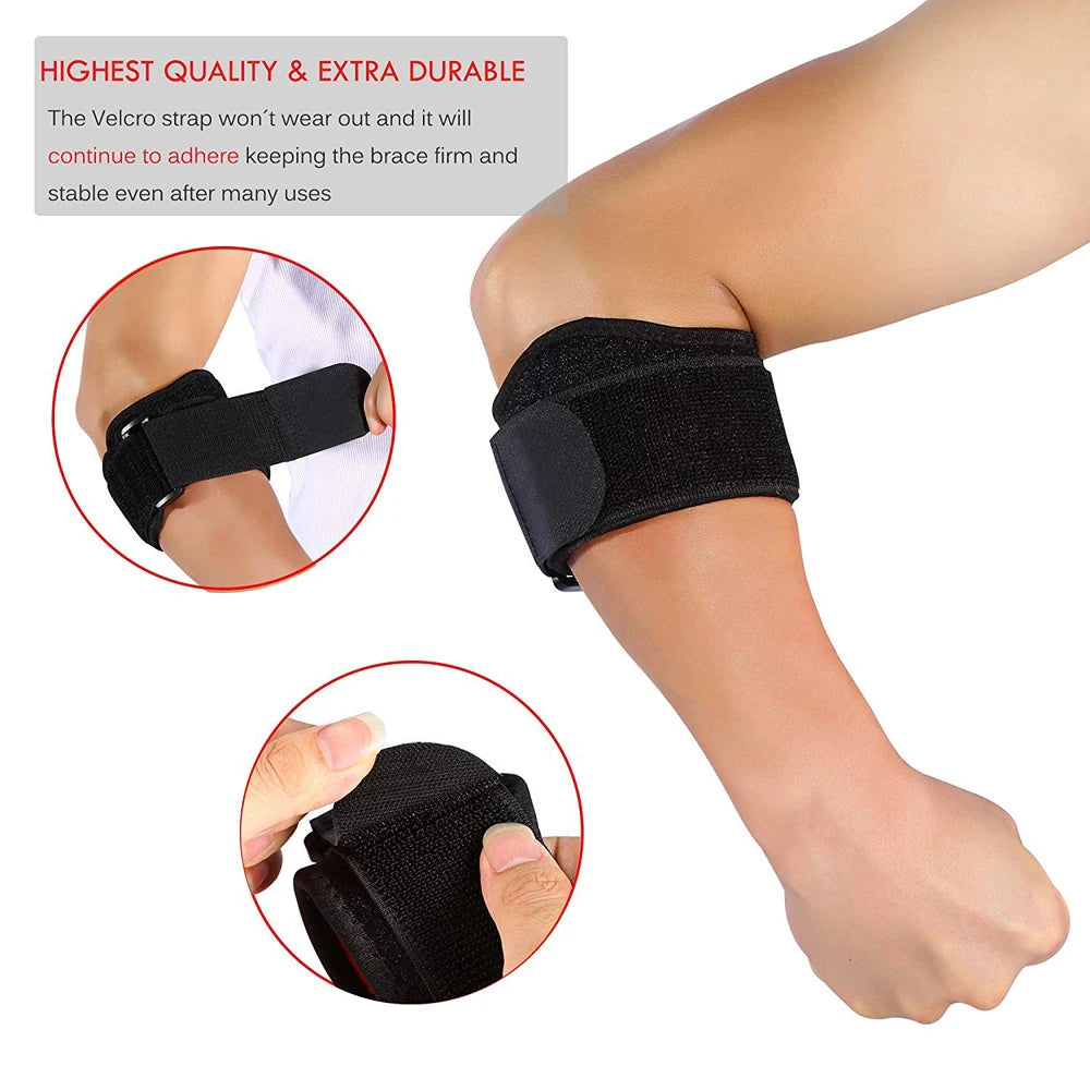 Acupressure Elbow Brace for Pain Relief | Adjustable Compression for Tendonitis