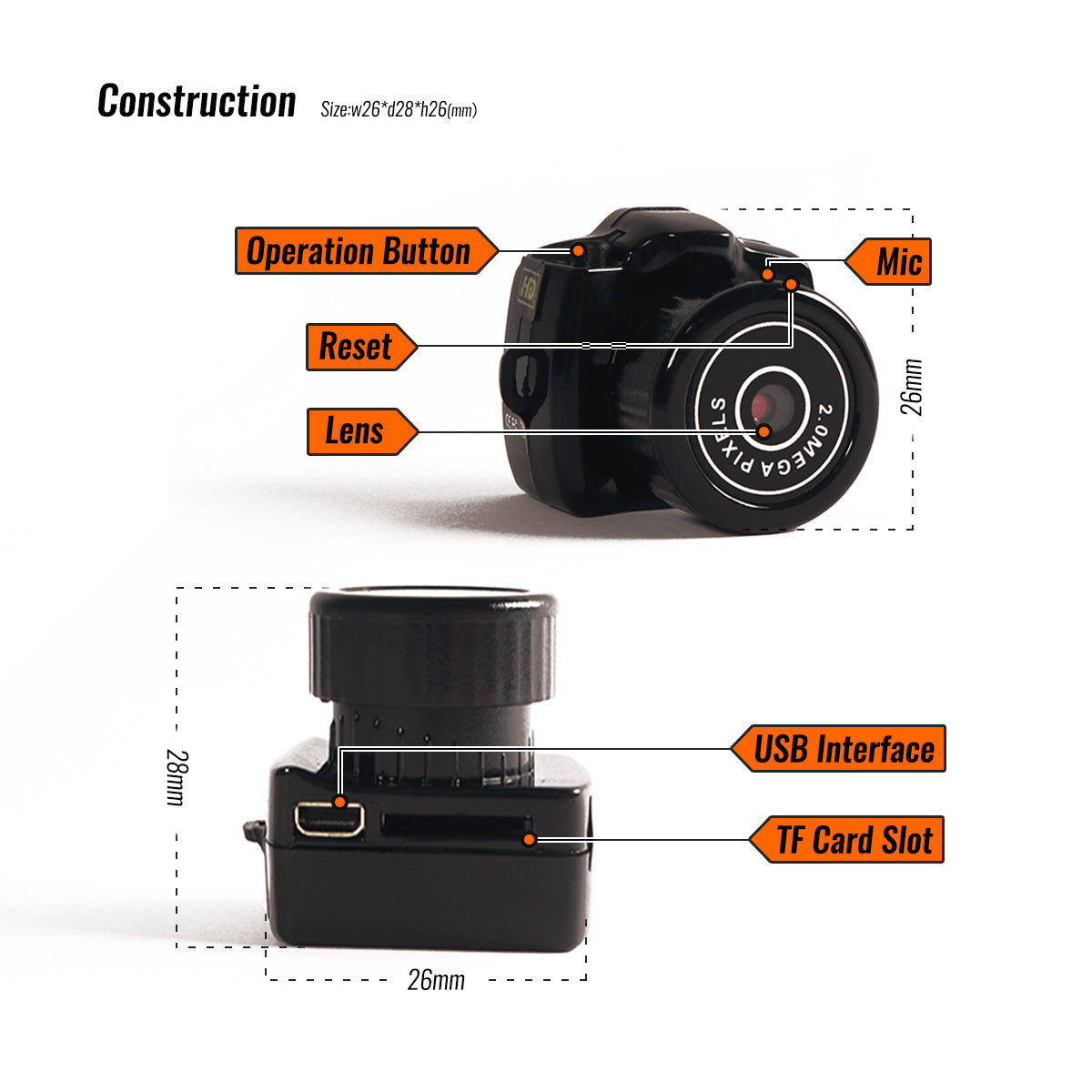 Compact Digital Video Camera With HD Recording