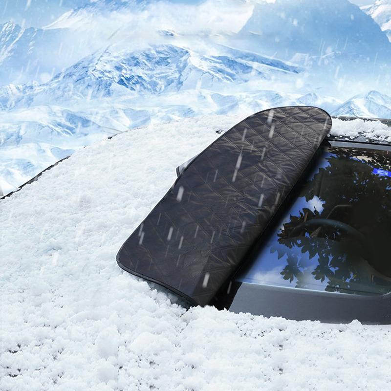 Magnetic Windshield Snow Cover with Mirror Protection