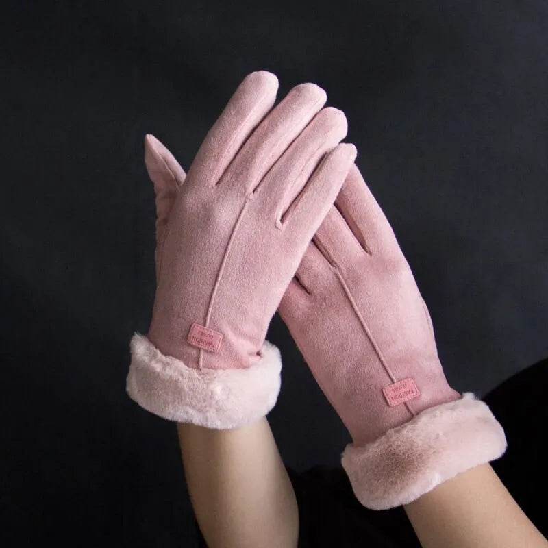 Women’s Winter Touchscreen Gloves – Soft Suede Style Warm Gloves