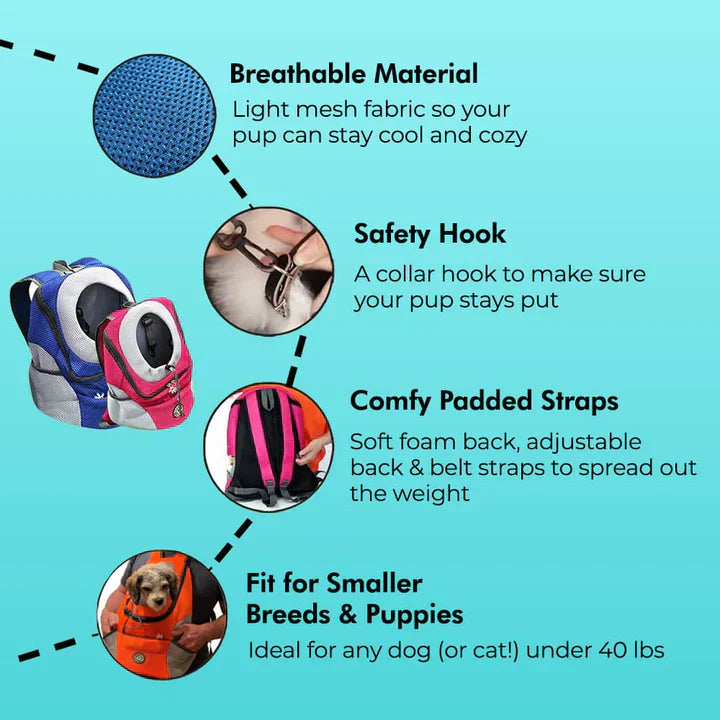 Fur Sport Backpack – Breathable Pet Carrier for Outdoor Adventures
