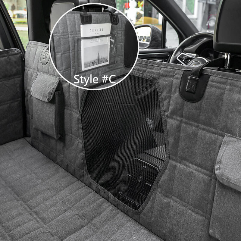 PawGuard Pro – Waterproof Dog Car Seat Cover with Mesh Window & Side Flaps