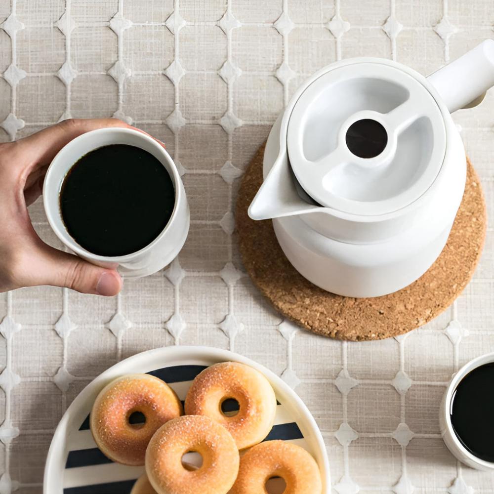 NordicTherm Insulated Carafe – Stainless Steel with Wooden Handle