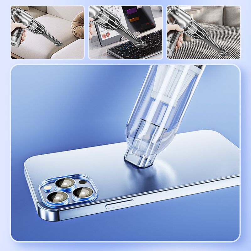 Cordless Car Vacuum Cleaner 120W Wet Dry Handheld Vacuum with Blower