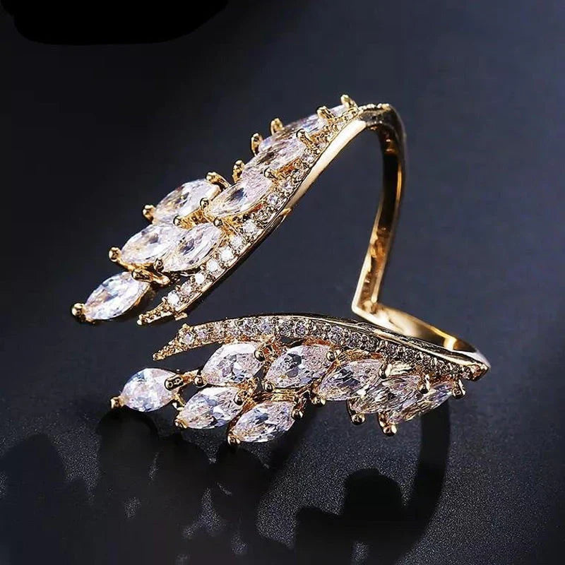 Angel Wing Ring and Bracelet Jewelry Set