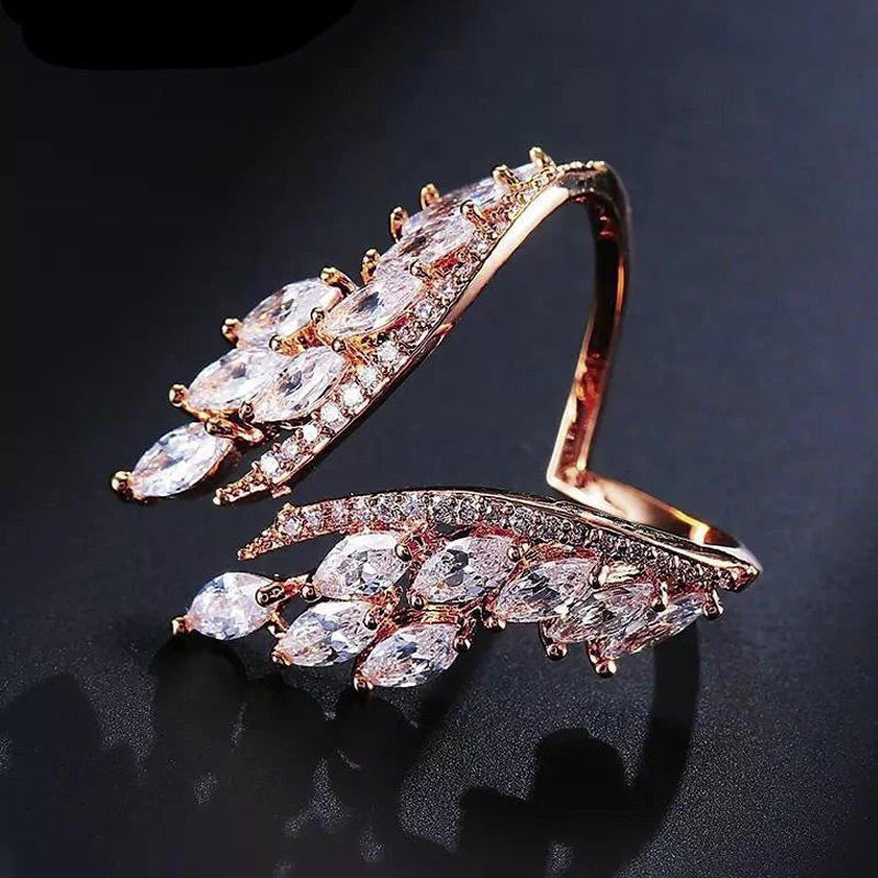 Angel Wing Ring and Bracelet Jewelry Set