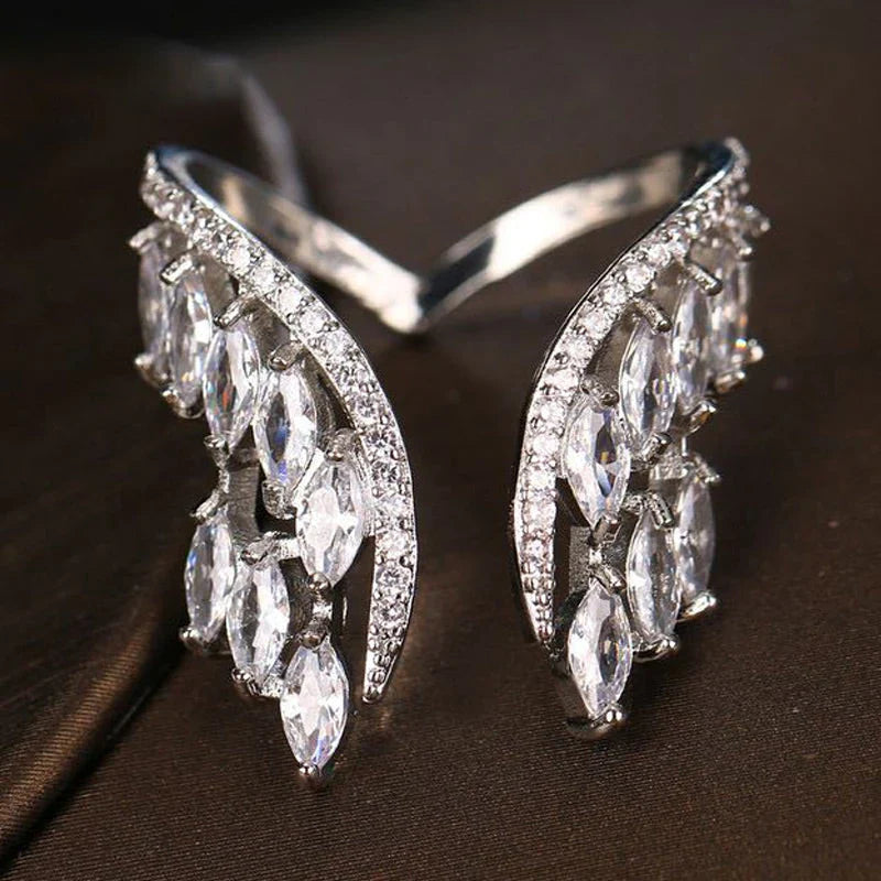 Angel Wing Ring and Bracelet Jewelry Set