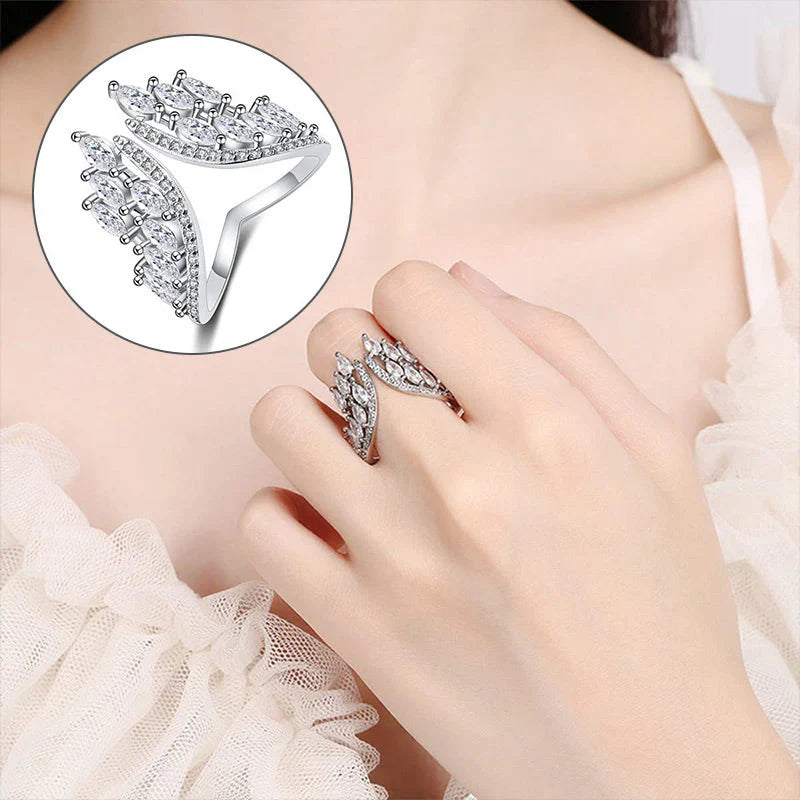Angel Wing Ring and Bracelet Jewelry Set