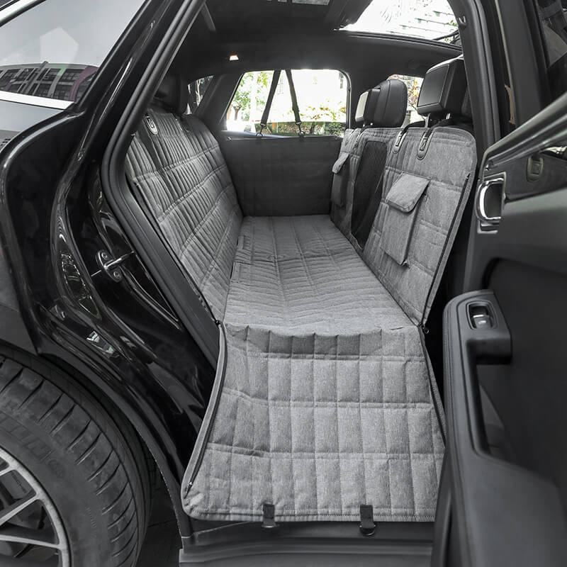 PawGuard Pro – Waterproof Dog Car Seat Cover with Mesh Window & Side Flaps