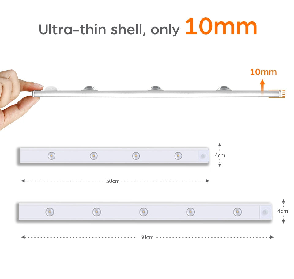 GlowMotion Pro – Magnetic LED Motion Sensor Under Cabinet Light