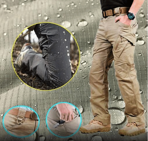 Men Tactical Cargo Pants Durable Outdoor Utility Trousers