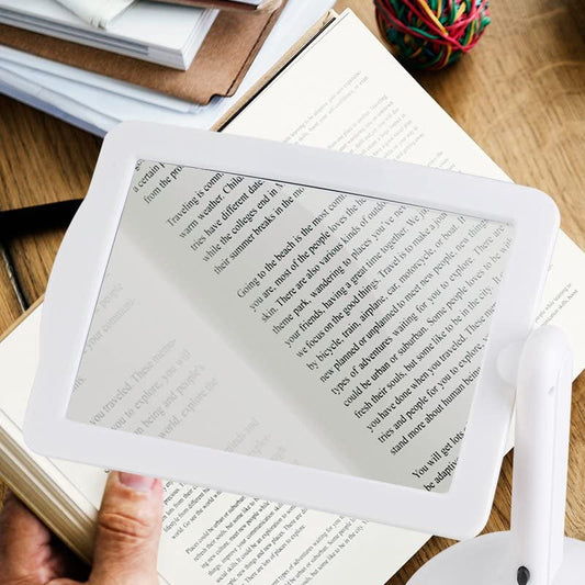 LED Desktop Magnifier Stand 3X Hands-Free Magnifying Glass