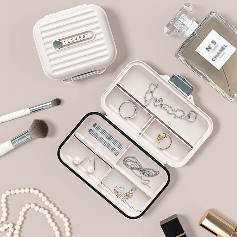 Portable 7-Compartment Travel Pill Organizer Box
