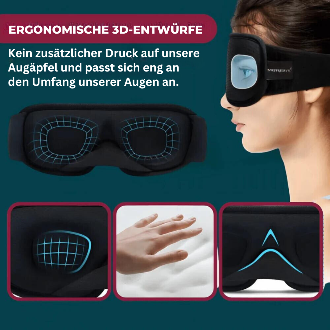 Ergonomic 3D Sleep Mask with Pressure-Free Eye Design