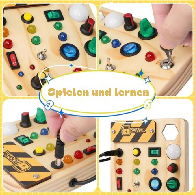 Montessori LED Sensory Busy Board Educational Toddler Toy