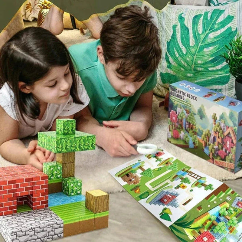 Colorful Magnetic Building Blocks Set for Kids