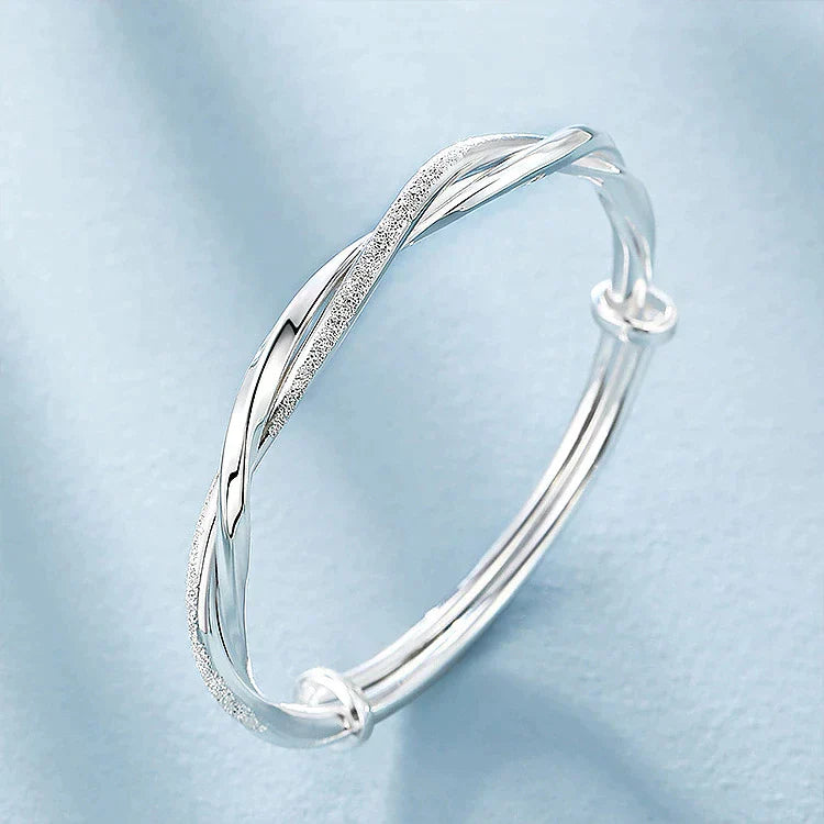 Elegant Interwoven Silver Bracelet | Timeless Braided Design