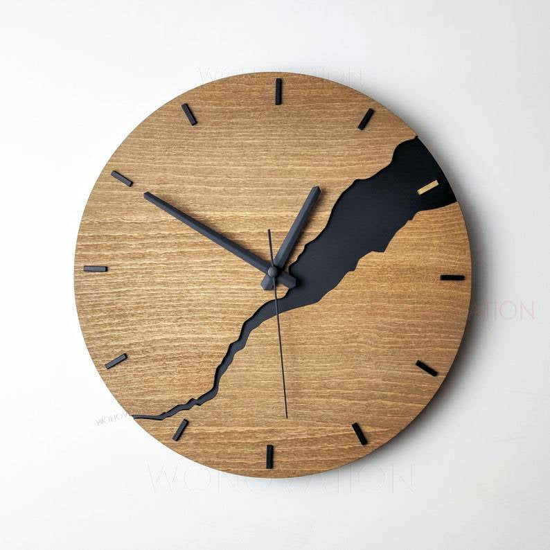 Modern Wooden Wall Clock Decorative Minimalist Timepiece