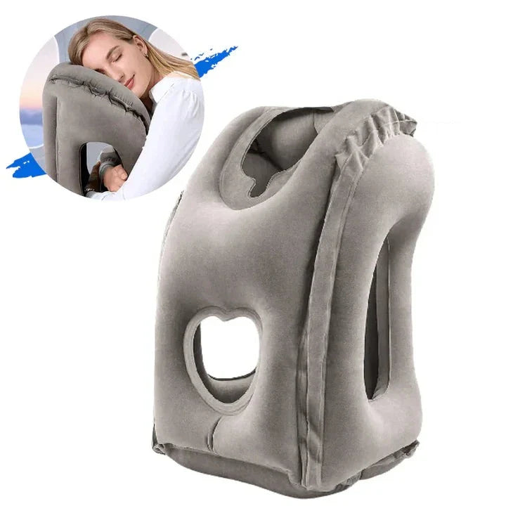 Inflatable Travel Neck Pillow Ergonomic Support Cushion