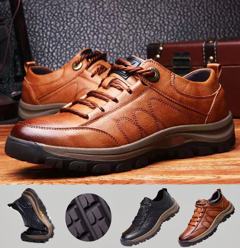 Herren handgefertigte Leder-Casual-Schuhe – Atmungsaktiver Alltagsschuh mit Komfort
