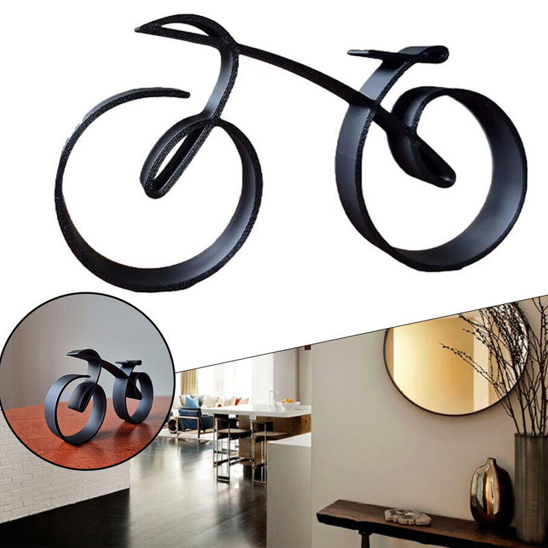 Minimalist Metal Bicycle Sculpture Decor