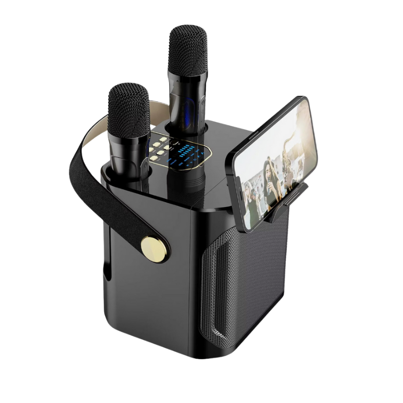 KaraokeGo Portable Speaker Set with Dual Microphones