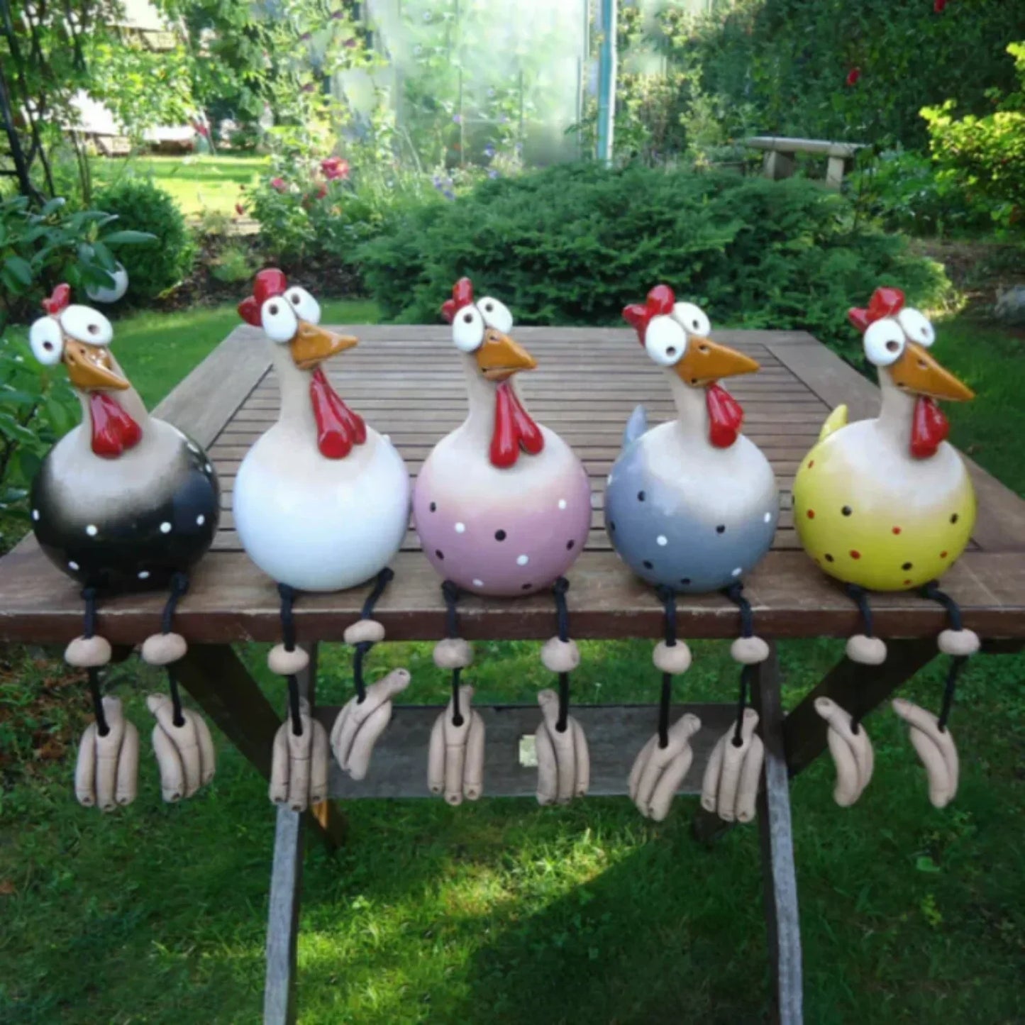 Decorative Garden Chicken Statue Outdoor Yard Ornament