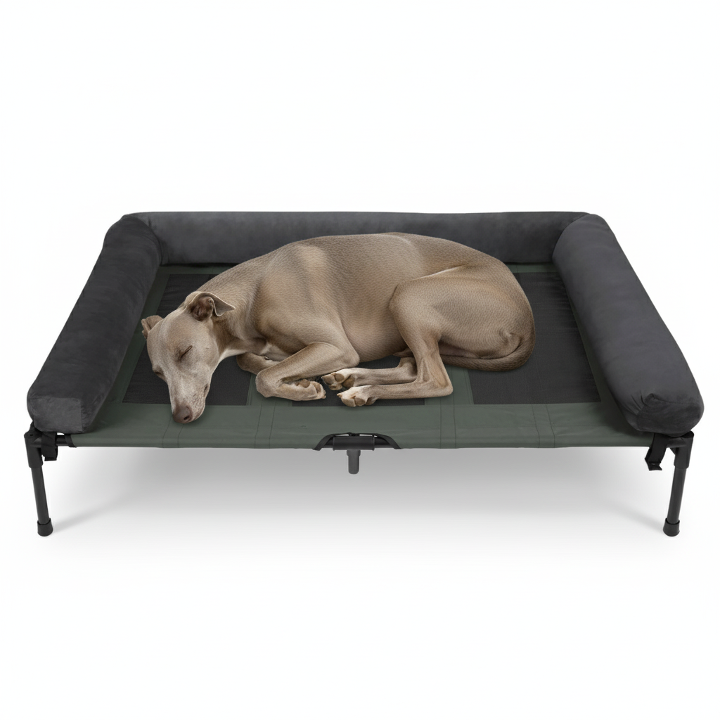 PawRest™ XL Raised Dog Bolster Bed for Large Dogs