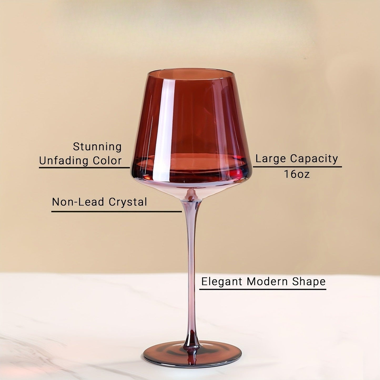 PrismGlow Wine Glass Set – 6 Hand-Blown Colored Crystal Glasses