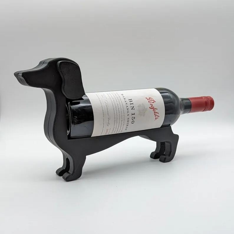 Dachshund Wine Bottle Holder Decorative Table Display Stand