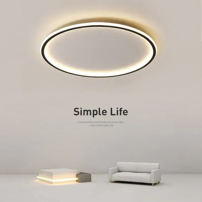 AuroraSphere – Scandinavian Round Ceiling Light for Modern Interiors