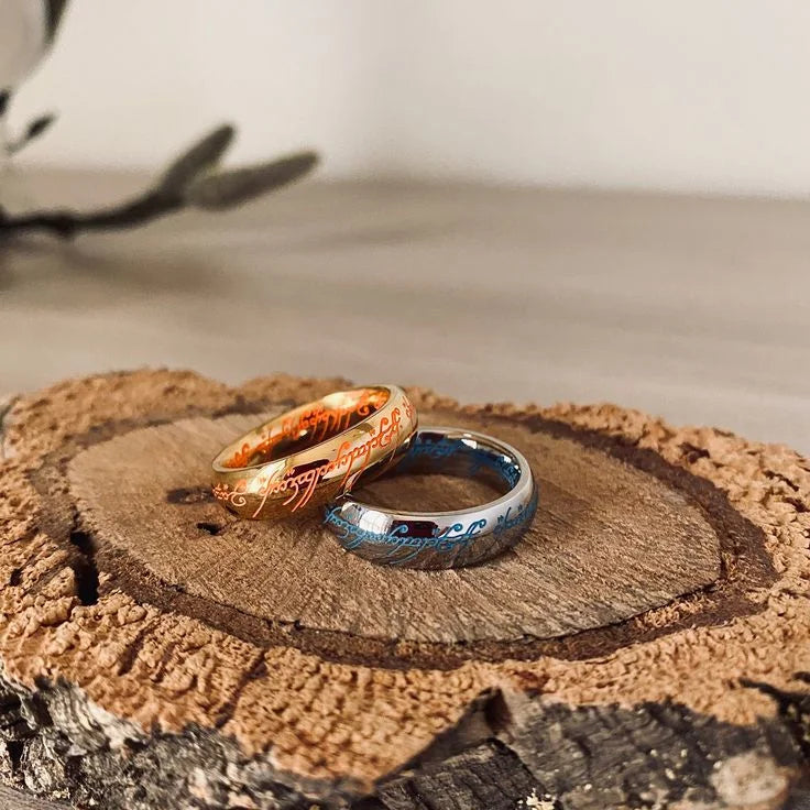 Glow Rune Ring Luminous Engraved Symbol Ring