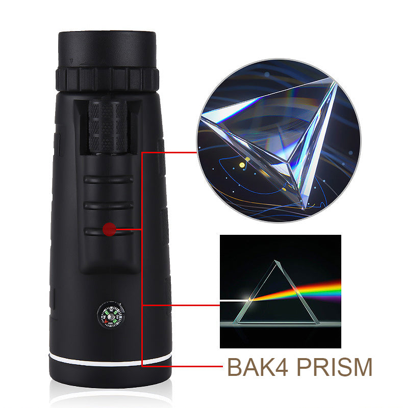 Portable Monocular Telescope HD Outdoor Viewing Tripod Compatible