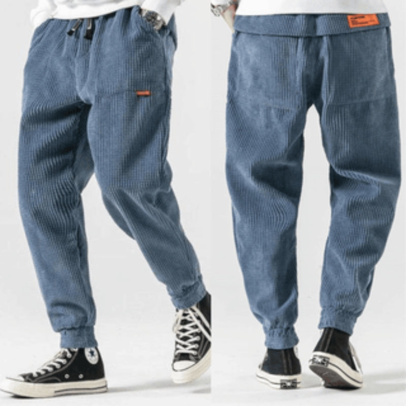 Men’s Relaxed Fit Drawstring Pants with Side Pockets