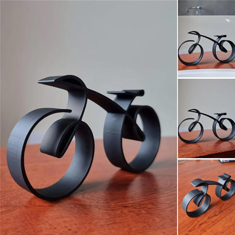 Minimalist Metal Bicycle Sculpture Decor