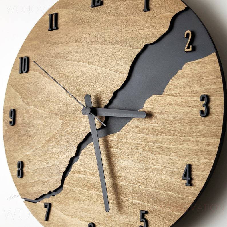 Modern Wooden Wall Clock Decorative Minimalist Timepiece