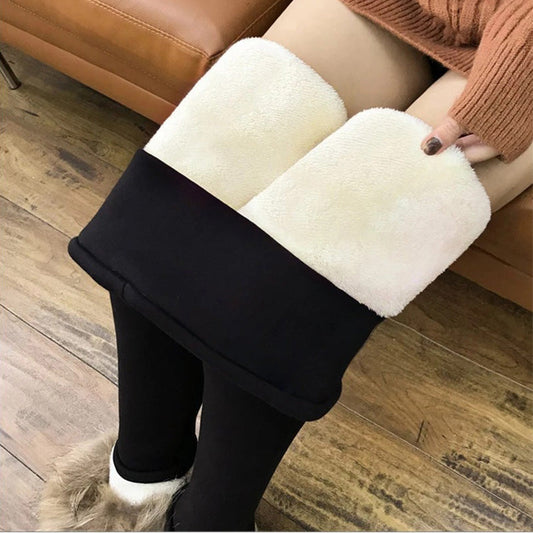 Fleece Lined Winter Leggings High Waist Thermal Pants