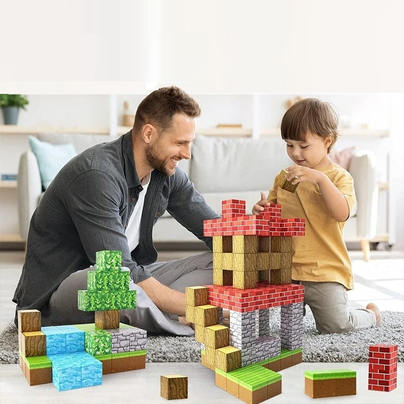 Colorful Magnetic Building Blocks Set for Kids