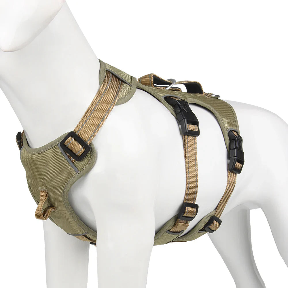 GripGuard Comfort – Reflective Anti-Pull Dog Harness with Secure Handle