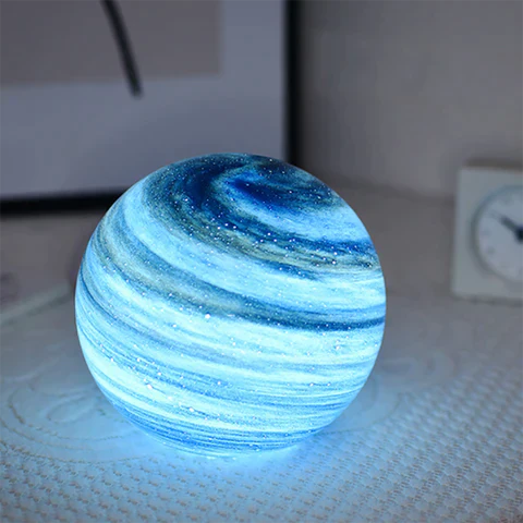 Glass Moon Lamp with Remote – 16 Color LED Ambient Light