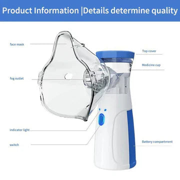BreatheEase™ Mini Mesh Nebulizer Pro – Portable & Silent for Adults & Kids