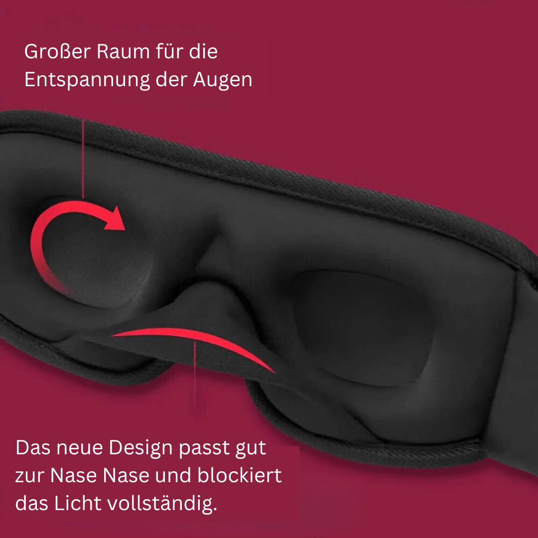 Ergonomic 3D Sleep Mask with Pressure-Free Eye Design