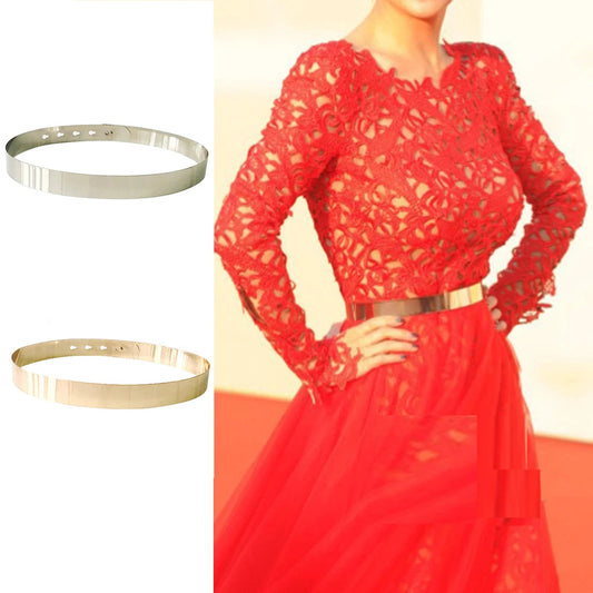 LadyChic™ Vintage metalen tailleband met plaat