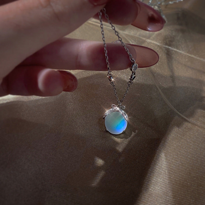 Firefly Moonstone Necklace – Handmade Silver Pendant