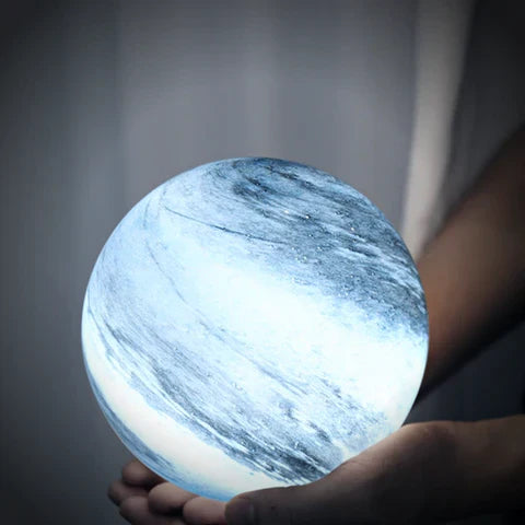 Glass Moon Lamp with Remote – 16 Color LED Ambient Light