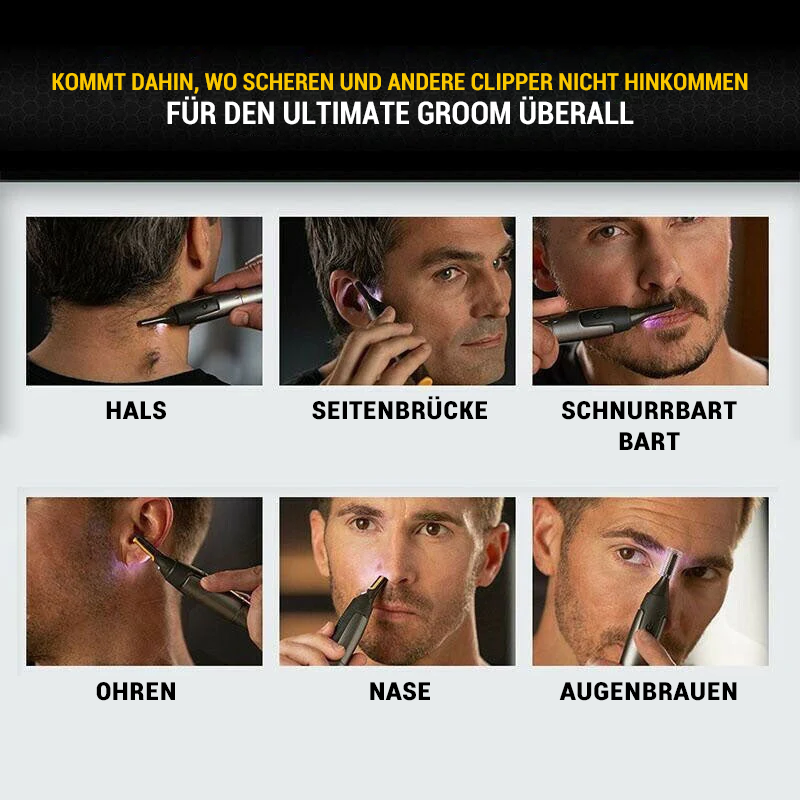 Precision Facial Hair Trimmer Nose Beard Eyebrow Grooming Tool