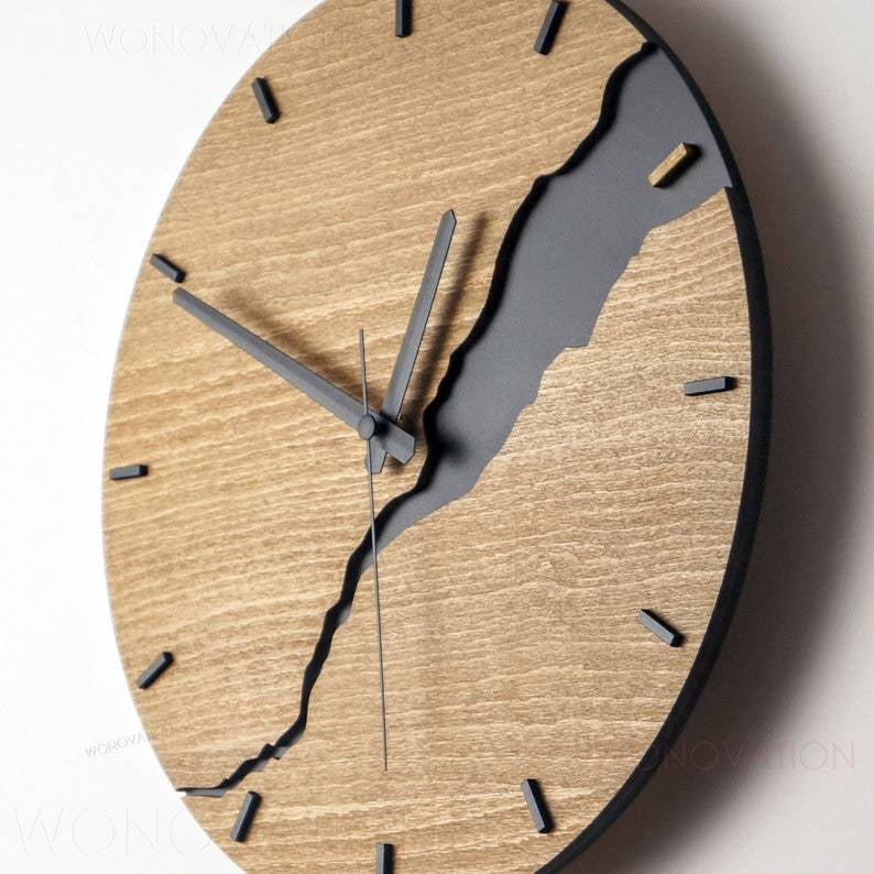 Modern Wooden Wall Clock Decorative Minimalist Timepiece